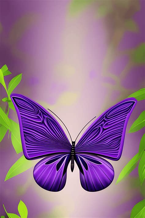 Purple Butterfly Flying In Amazon Jungle Creative Fabrica