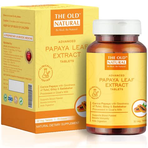 Buy The Old Natural Papaya Leaf Extract Tablets Tablets I Platelets