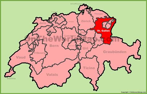 St Gallen Switzerland Map