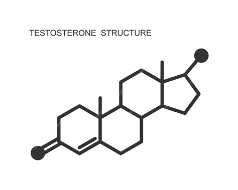 Icône De Testostérone Structure Moléculaire Chimique Signe Dhormone