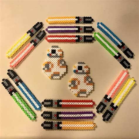 Star Wars Perler Bead Key Chains Beaded Keychains Perler Beads Perler