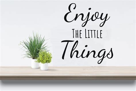 Enjoy the Little Things Wall Decal Home Wall Art Quote Wall Sticker ...