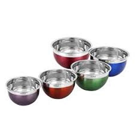 5-Piece Stainless Steel Colorful Mixing Bowls - Tanga