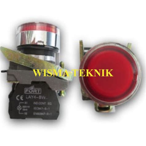 Jual Illuminated Push Button With Led Fort Lay Bw Merah Jakarta