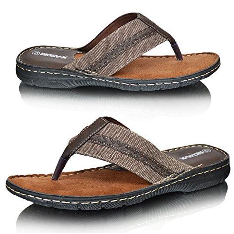 New Mens Casual Brown Flip Flops Sandals Beach Summer Mul