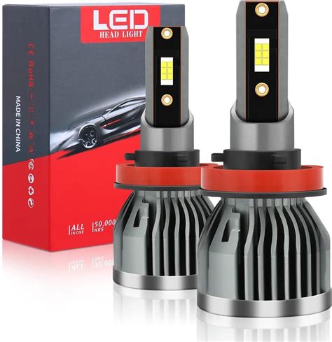 2023 Upgraded CROSSPASSION H11 H8 H9 LED Headlight Bulbs High Low Beam