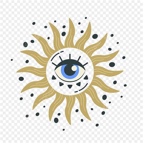 Evil Eyes Vector Hd Png Images Abstract Evil Eye And Sun Mysterious