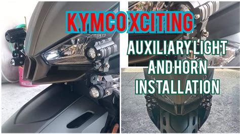 KYMCO XCITING S400i Auxiliary Lights And Horn Installation YouTube