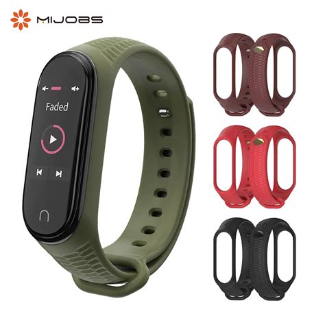 Mijobs Mi Band 4 Strap Original For Xiaomi Mi Band 4 Smart Watch