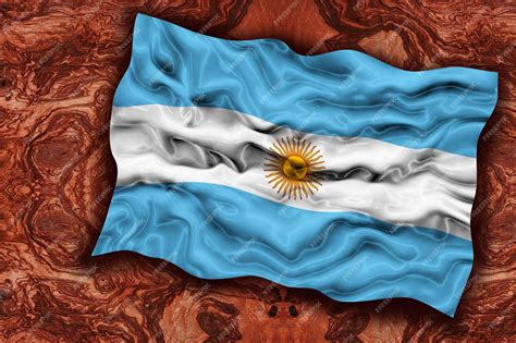 Bandera nacional de argentina fondo con bandera de argentina | Foto Premium