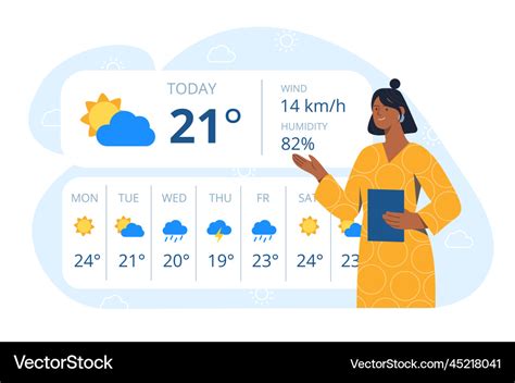 Weather forecast concept Royalty Free Vector Image