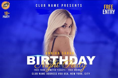 Birthday Night Party Template Postermywall