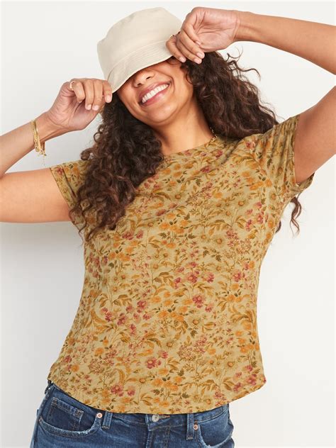 Everywear Floral Print Crew Neck T Shirt Old Navy