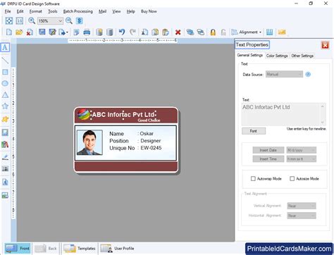 Id Cards Maker Software Screenshots To Design Photo Identity Card