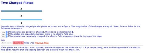 Solved Two Charged Plates Consider Two Uniformly Charged Chegg