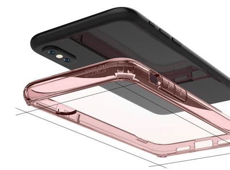 Obliq Naked Shield IPhone X Gold Case Rose Gold