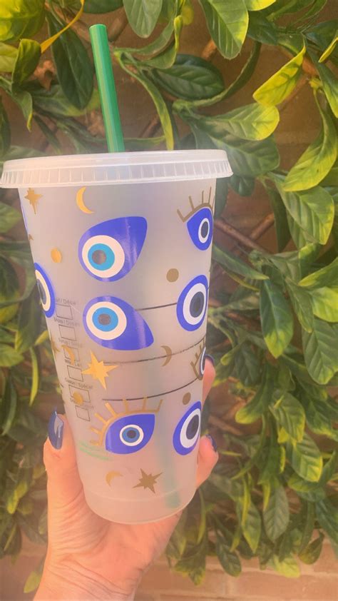 Custom Evil Eye Starbucks Cold Cup Personalised Tumbler Eye Design