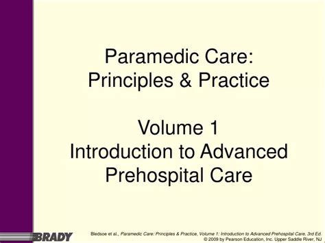 Ppt Paramedic Care Principles And Practice Volume 1 Introduction To