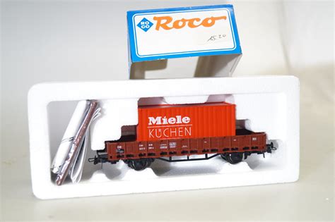 H Roco Niederbordwagen Ladung Container Miele Neuw Ovp Gearontologist