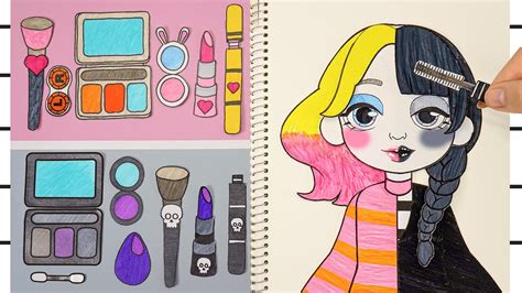 paper diy Wednesday and Enid Makeup Paper cosmetics 수요일 아담스와