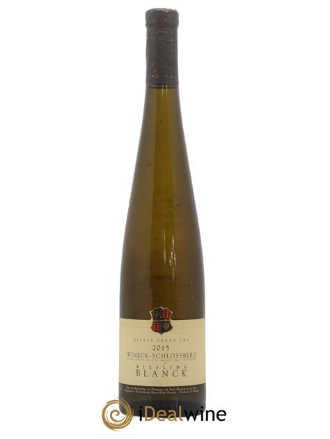 Buy Riesling Grand Cru Wineck Schlossberg Domaine Paul Blanck 2015 Lot 9