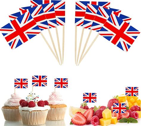 200 PCS Union Jack ToothpicksKing Charles III Coronation Cocktail