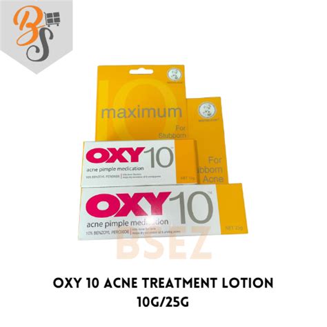 Oxy 10 Acne Treatment Lotion 10g25g Benzoyl Peroxide 10 Shopee