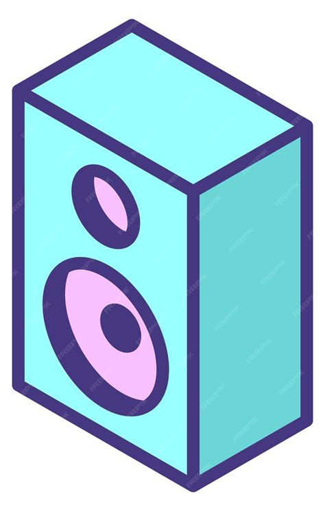 Premium Vector Pc Speaker Isometric Icon Audio Device Symbol Isolated