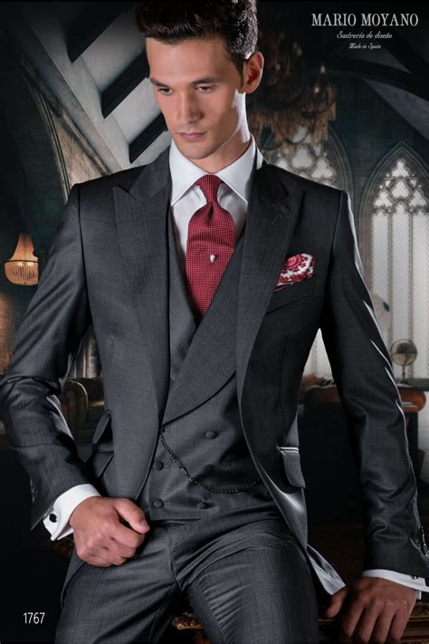 Gray Wedding Morning Suit Pure Wool Model 1767 Mario Moyano