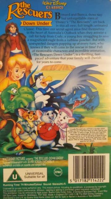 The Rescuers Down Under Vhssur 1997 £444 Picclick Uk