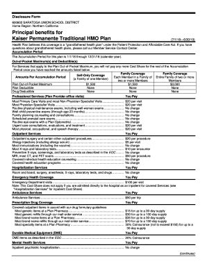 Fillable Online Disclosure Form Part Proposed Benefit Summary