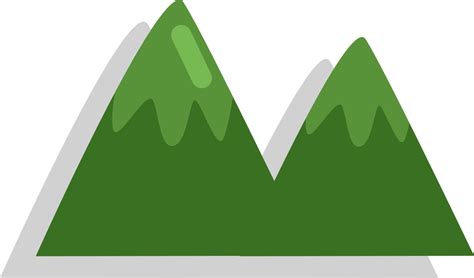 Green Mountain Illustration Vector On A White Background