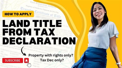 How To Apply For Land Title From Tax Declaration Buying Property With