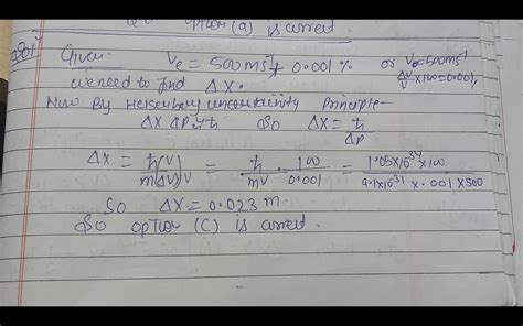 An Electron Has A Speed Of M S Within The Accuracy Of