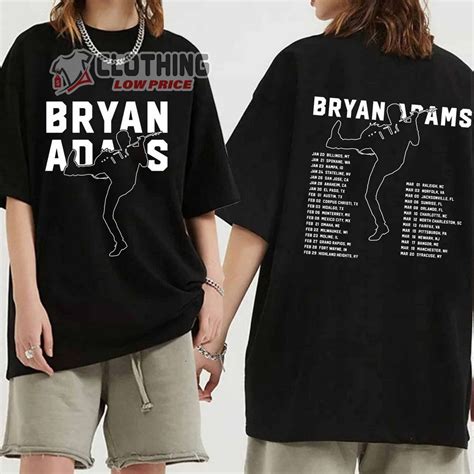 Bryan Adams Concert Tour Rock Band Gift Birthday Christmas T Shirt