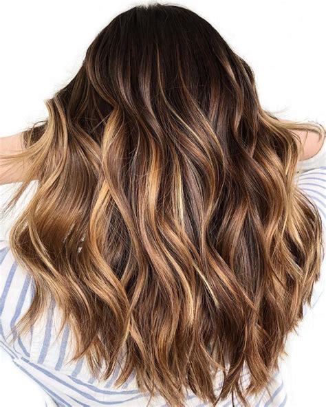 Long Dark Hair With Honey Blonde Highlights Honey Blonde Hair Color