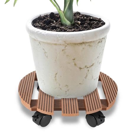 X Chariot Plantes Wpc Plateau Roulettes Porte Plante A Roulettes