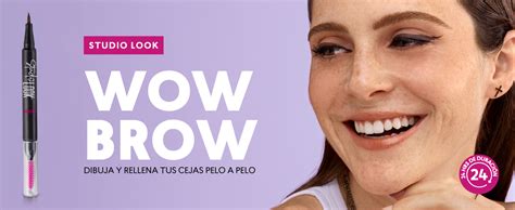 Delineador de cejas plumón 2 en 1 Wow Brow Studio Look DARK BROWN