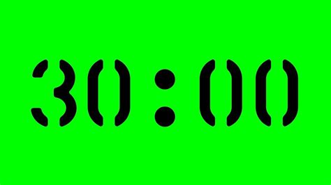 Minute Countdown Timer Green Screen Free Use Youtube