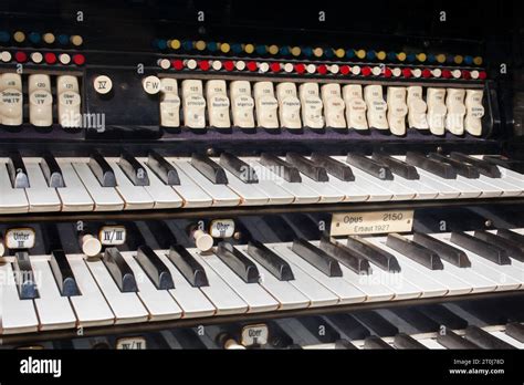 Detail Of The Console Keydesk Of An Electric Action Pipe Organ By E F