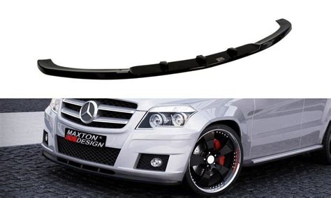 Front Splitter Mercedes Glk W For Standard Bumper Gloss Black