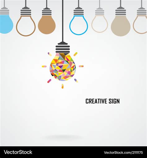 Creative Light Bulb Idea Concept Background Design