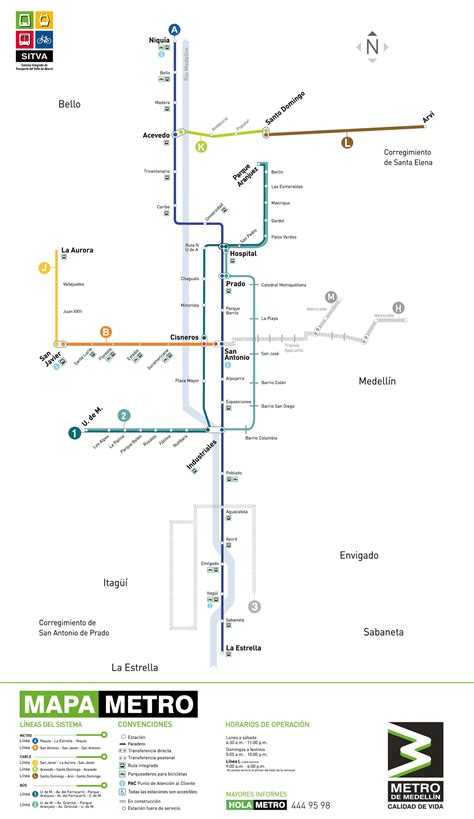 Medellin Subway Map