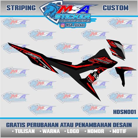 Jual STRIPING CUSTOM SUKA SUKA HONDA SONIC 150R STICKER VARIASI