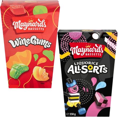 Sweets Bundle With Maynards Bassetts Wine Gums Carton 350g And Liquorice Allsorts Carton 350g 2