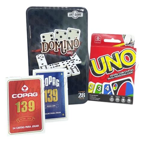 Kit Jogos De Carta Baralho E Uno Domin Familia E Amigos Divers O