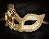 Amazon Metallic Gold Masquerade Mask With Fabric Roses Handmade