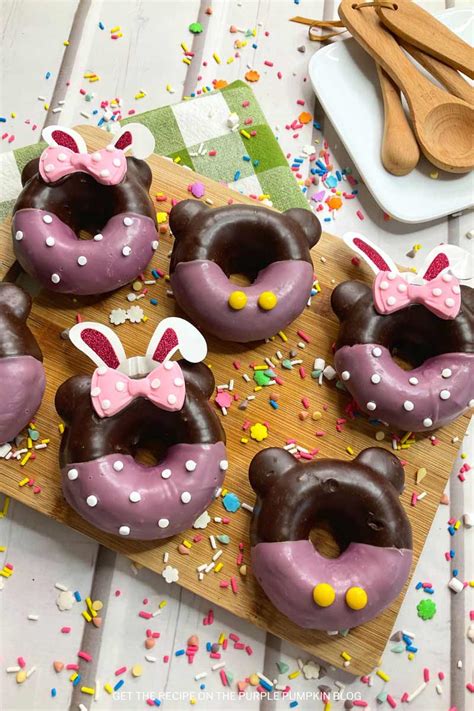 Chocolate Minnie Mickey Disney Easter Doughnuts Recipe