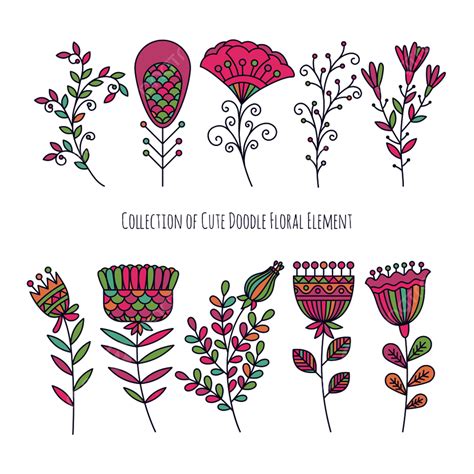 Doodle Collection Vector Png Images Collection Of Colorful Cute Doodle