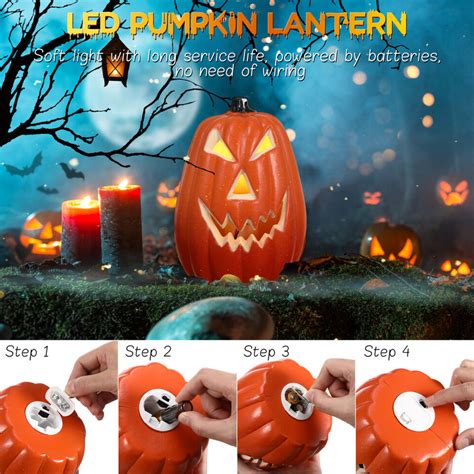 Outdoor Light Up Pumpkin Jackolantern Decor LED Jack O Lantern Man EBay